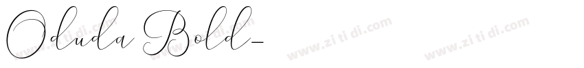 Oduda Bold字体转换